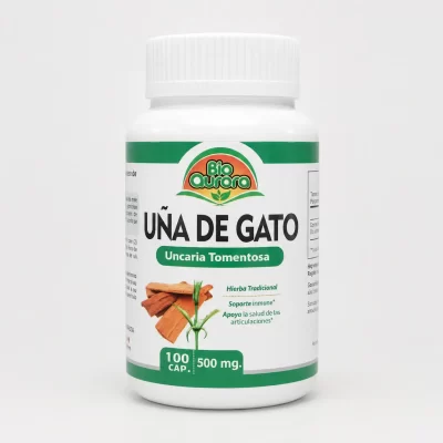 Peruvian Cat's Claw Capsules bottle with traditional Amazonian botanical