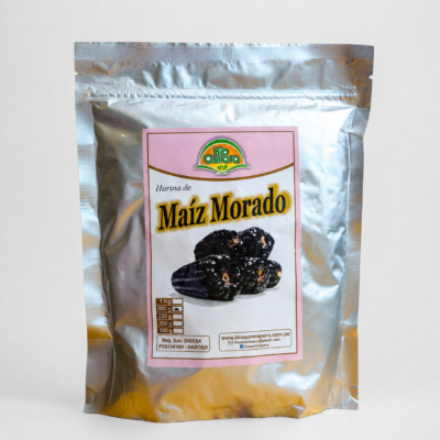 Purple Corn Powder made from Peruvian maiz morado for drinks, smoothies and recipes